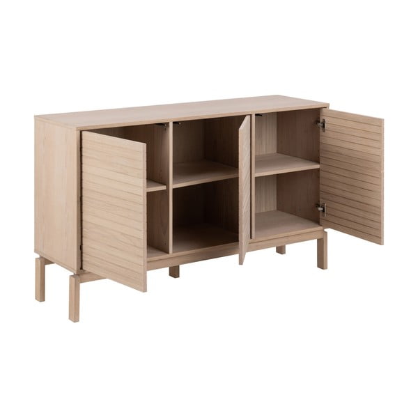 Nízka komoda v dekore duba v prírodnej farbe 135x80 cm Linley – Actona-image-3