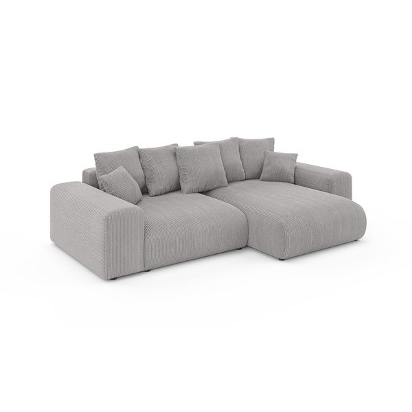 Svetlosivá menčestrová rozkladacia rohová pohovka s úložným priestorom (variabilný roh) Luma – Ropez-image-2