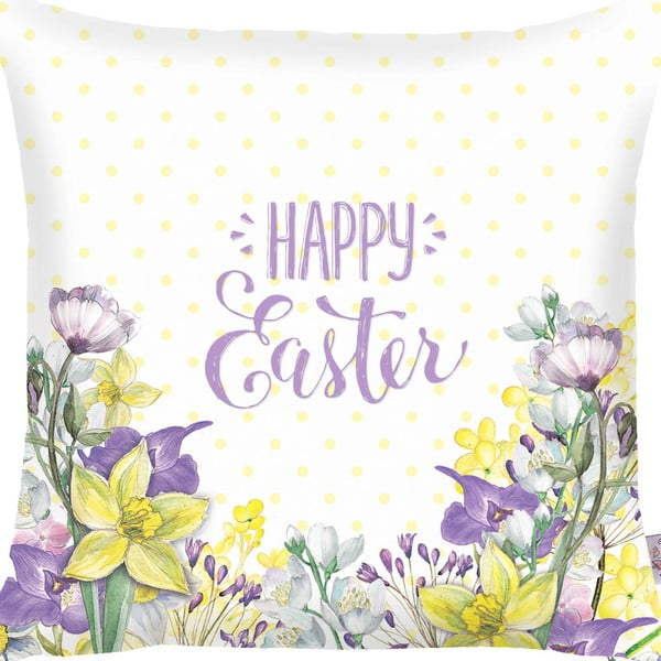 Obliečka na vankúš Apolena Happy Easter Field Flowers, 43 × 43 cm