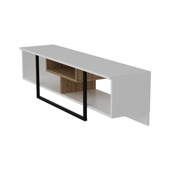 Biely TV stolík v dekore duba 149x40 cm Asal - Kalune Design-image-2