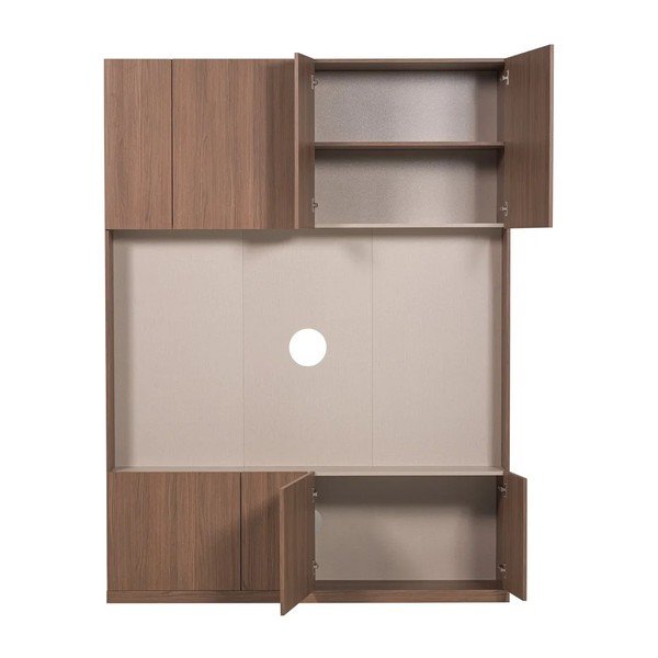 Modulárny TV stolík v tmavo prírodnej farbe 160x215 cm Build – WOOOD-image-2
