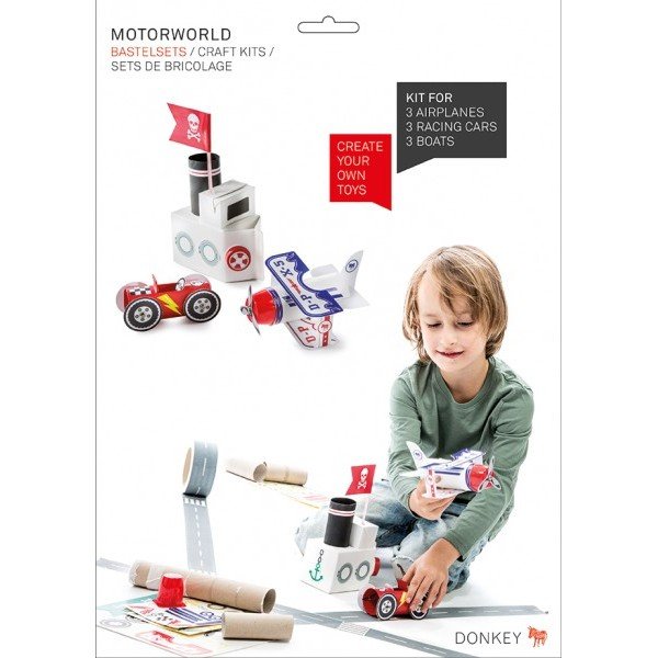 Skladacia hra z papiera pre deti Donkey Motoworld-image-1
