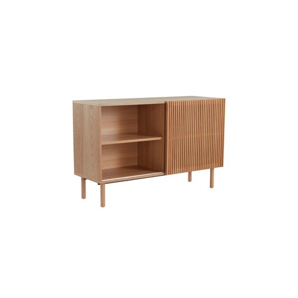 Skrinka v dekore jaseňa s posuvnými dverami v prírodnej farbe 124x80x45 cm Sion – Jotex-image-4