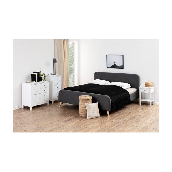 Biely nočný stolík s 1 zásuvkou Actona Linnea-image-4