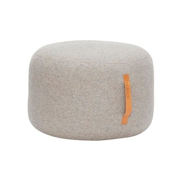 Sivý puf Hübsch Kent Round