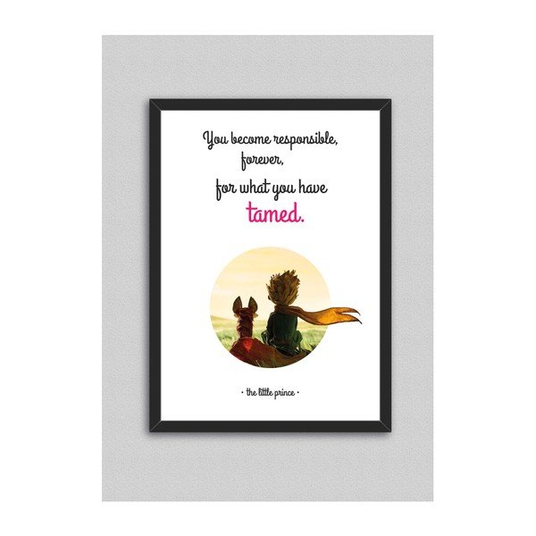 Obraz North Carolina Scandinavian Home Decors Little Prince Quote V8, 33 × 43 cm