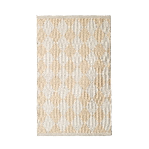 Bavlnený ručne tkaný koberec Pipsa Curry Diamond, 60 × 90 cm