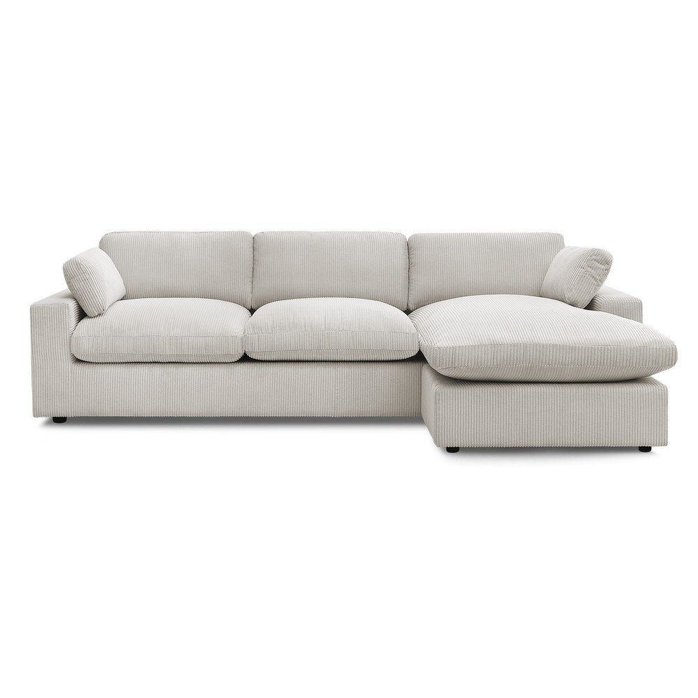 Béžová menčestrová rohová pohovka Belair – Bobochic Paris