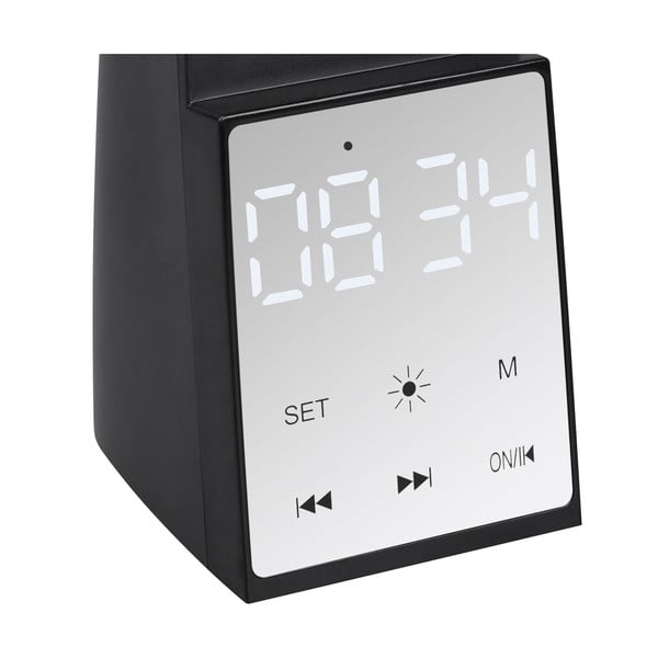 Matne čierna LED stolová lampa s časovačom (výška  45 cm) Linus – Trio-image-1