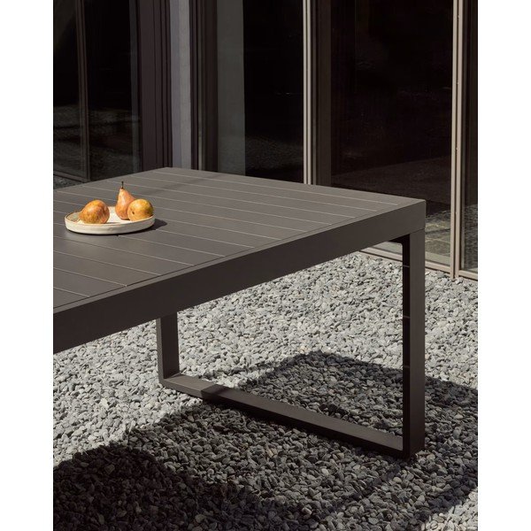 Kovový záhradný jedálenský stôl 100.5x220 cm Galdana – Kave Home-image-4