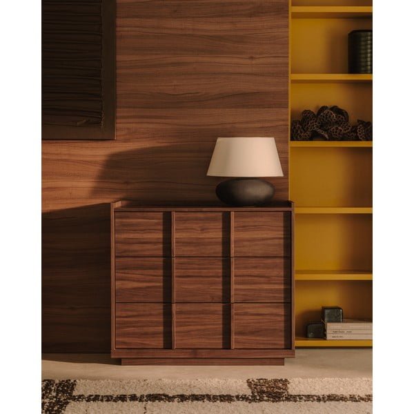 Hnedá komoda v dekore orecha 100x78x50 cm Onix – Kave Home-image-1