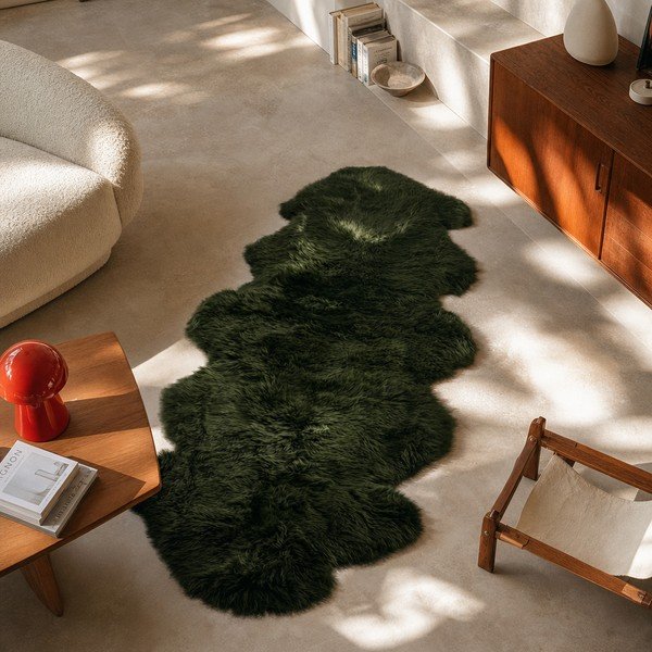 Zelená ovčia kožušina Native Natural Double, 60 x 240 cm-image-3