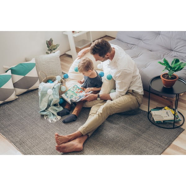 Tyrkysovomodrá svetelná reťaz na batérie s LED žiarovkami LUKKA, 30 svetielok-image-1