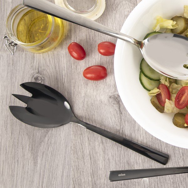 Šalátový príbor z nehrdzavejúcej ocele Black – Orion-image-1