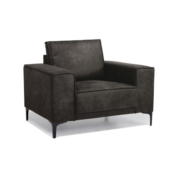 Čiernosivé kreslo z imitácie kože Copenhagen - Scandic