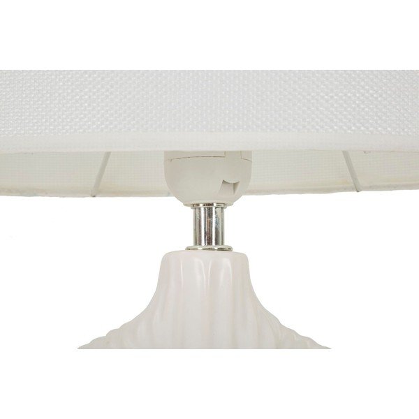 Biela keramická stolová lampa s textilným tienidlom (výška  43 cm) Seta – Mauro Ferretti-image-4