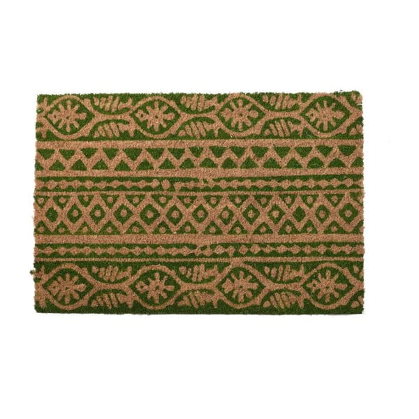 Béžovo-zelená rohožka InArt Tribal