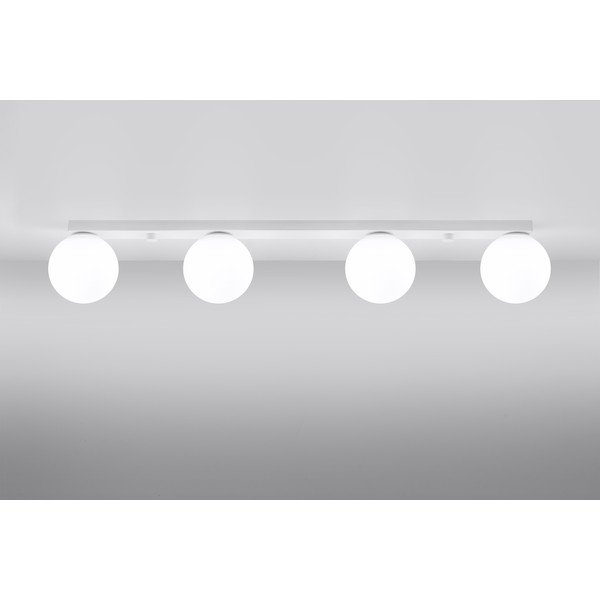 Biele stropné svietidlo so skleneným tienidlom ø 12 cm Umerta – Sollux-image-2