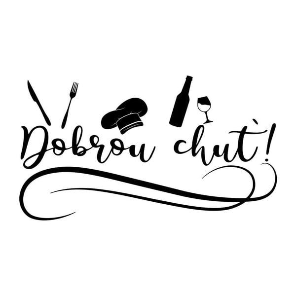 Samolepka na stenu s citátom Ambiance Dobrú chuť-image-1