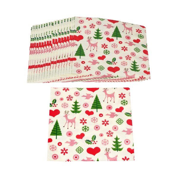 Obrúsky v súprave 20 ks 25x25 cm 50s Christmas – Rex London-image-2