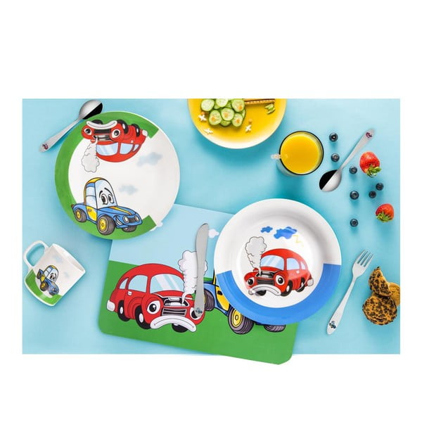 Antikoro detský príbor v striebornej farbe 3 ks - Orion-image-1