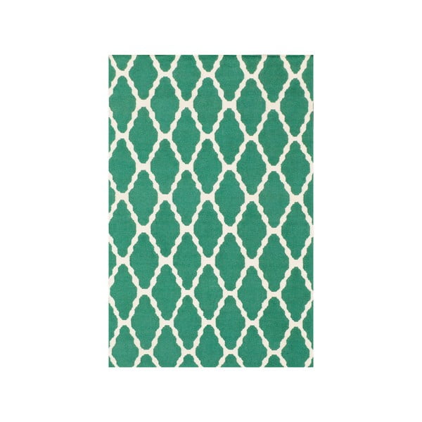 Vlnený koberec Kilim Venus Green, 155x240 cm