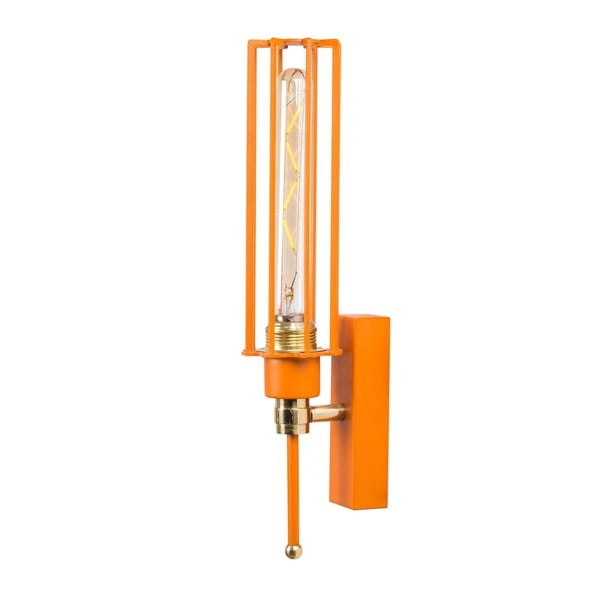 Oranžová nástenná lampa Single