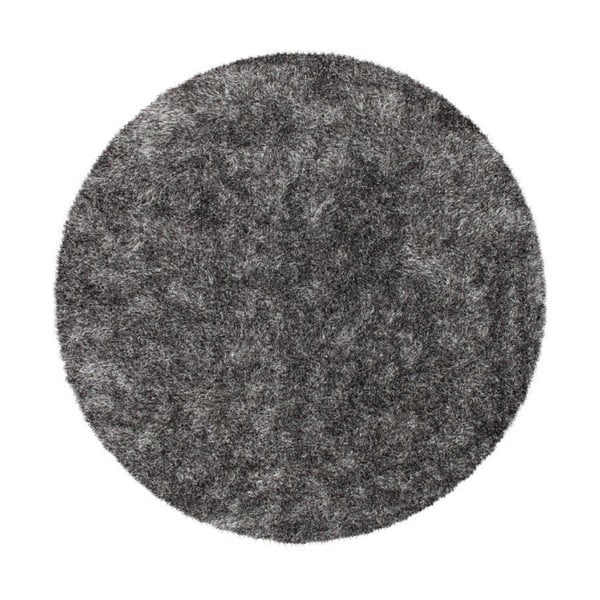 Sivý okrúhly ručne tkaný koberec Kayoom Crystal 350 Grau Weich, ⌀ 160 cm