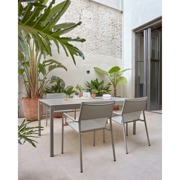 Hliníkový záhradný jedálenský stôl 90x140 cm Zaltana – Kave Home-image-1