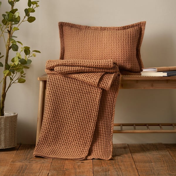 Bavlnený dekoračný vankúš 30x50 cm Jaipur Chunky Waffle – Pineapple Elephant-image-2