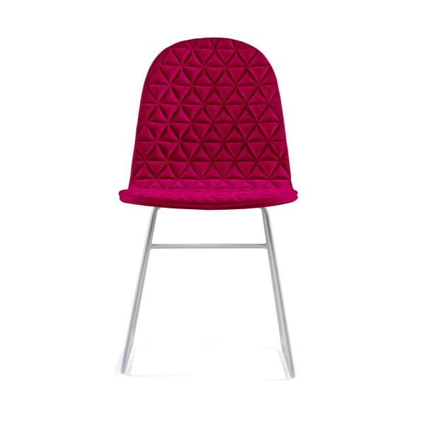 Ružová stolička s kovovými nohami IKER Mannequin V Triangle