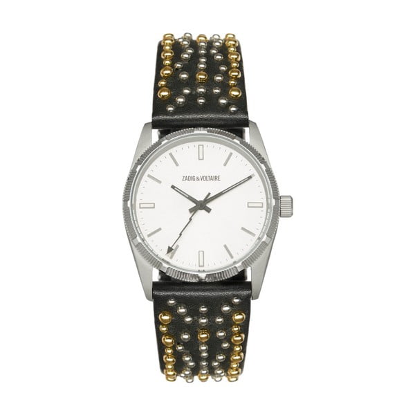 Dámske hodinky s čiernym remienkom a bielym ciferníkom Zadig & Voltaire Vintage Dream