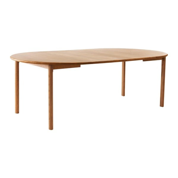 Okrúhly rozkladací jedálenský stôl z dubového dreva v prírodnej farbe ø 120 cm Noor – Hammel Furniture-image-3