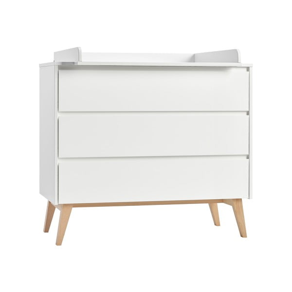 Biela detská komoda so zásuvkami Pinio Swing, 100 x 92 cm-image-2