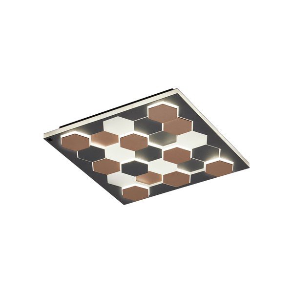 Čierne LED stropné svietidlo s hlasovým ovládaním/s ovládaním pomocou mobilnej aplikácie s kovovým tienidlom 55x55 cm Cifavo – CINQUE-image-1