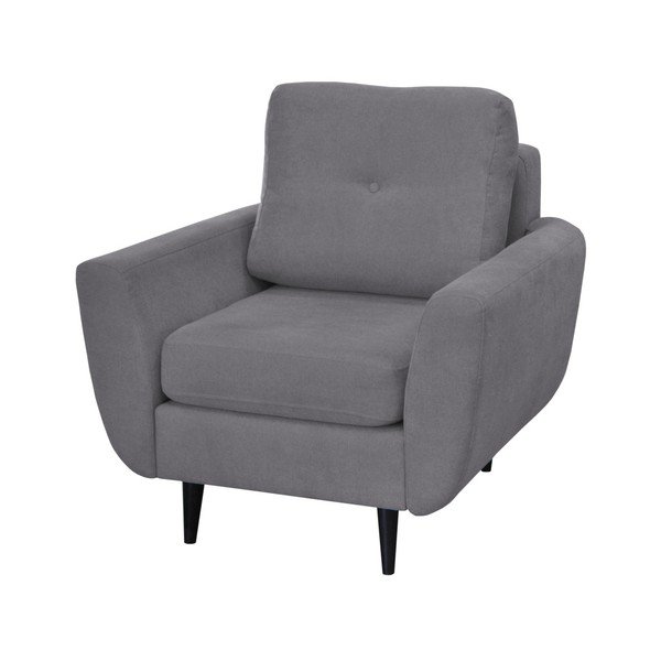 Sivé kreslo s tmavými nohami Mazzini Sofas Cedar-image-1