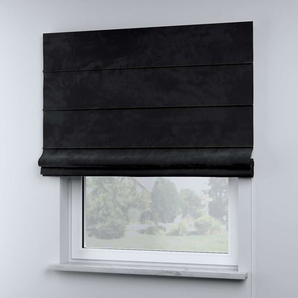 Čierna rímska roleta 170x160 cm Posh Velvet - Yellow Tipi-image-1