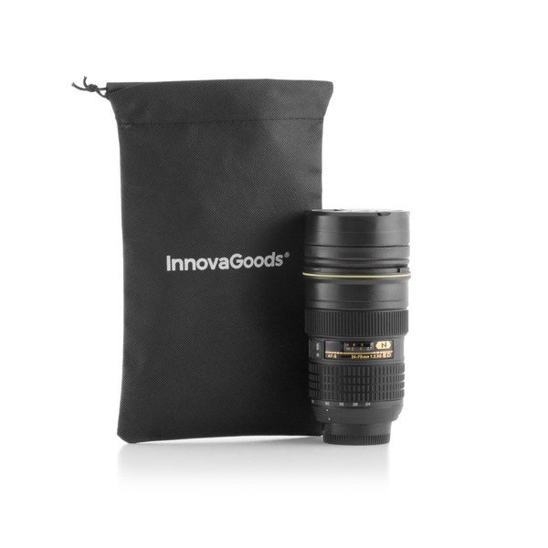 Čierny cestovný termohrnček InnovaGoods CamCup, 400 ml-image-3