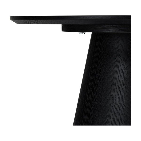 Čierny konferenčný stolík v dekore duba ø 60 cm Tango – Furnhouse-image-3