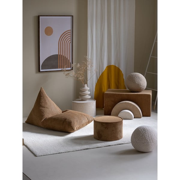 Hnedý menčestrový detský sedací vak Big Lounger – Wigiwama-image-1