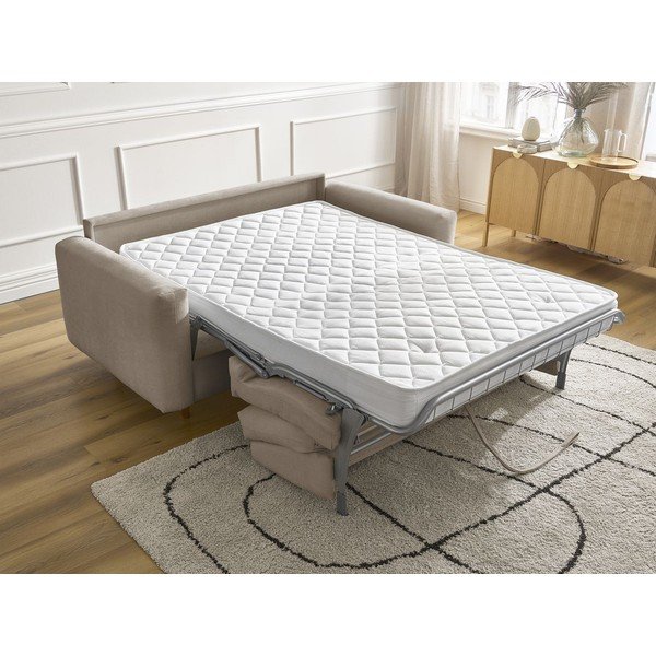 Taupe pohovka na každodenné spanie/rozkladacia 220 cm Cocoone – Bobochic Paris-image-1