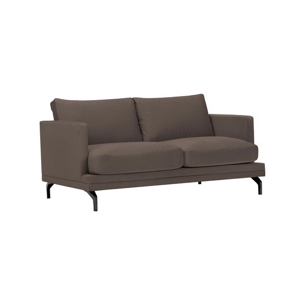Hnedá dvojmiestna pohovka s podnožou v čiernej farbe Windsor & Co Sofas Jupiter-image-1
