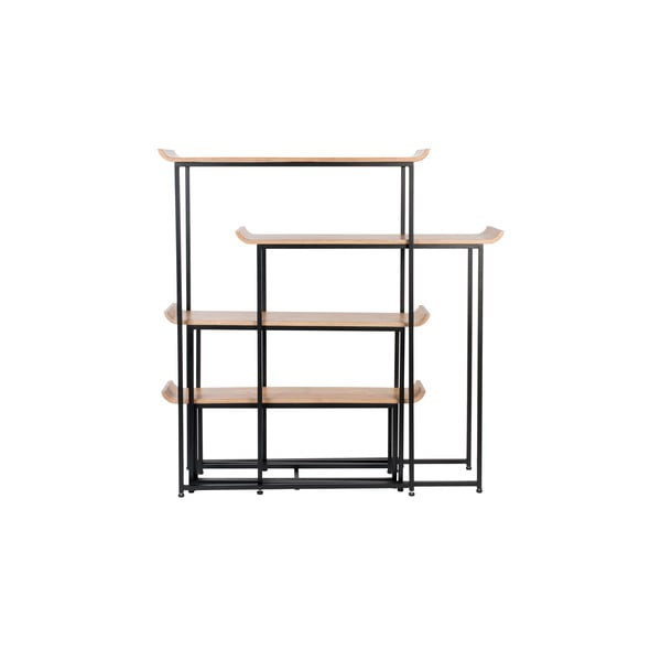 Bambusový regál v čierno-prírodnej farbe 114x148 cm Flodka – Zuiver-image-4