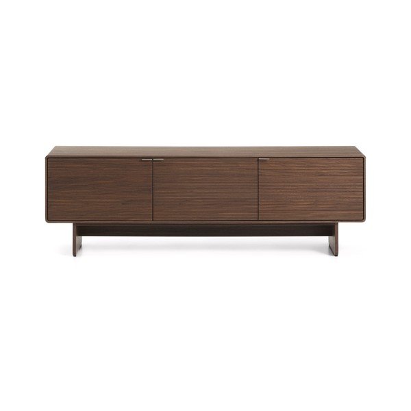 TV stolík v dekore orecha v tmavo prírodnej farbe 150x46x40 cm Norlen – Kave Home-image-3