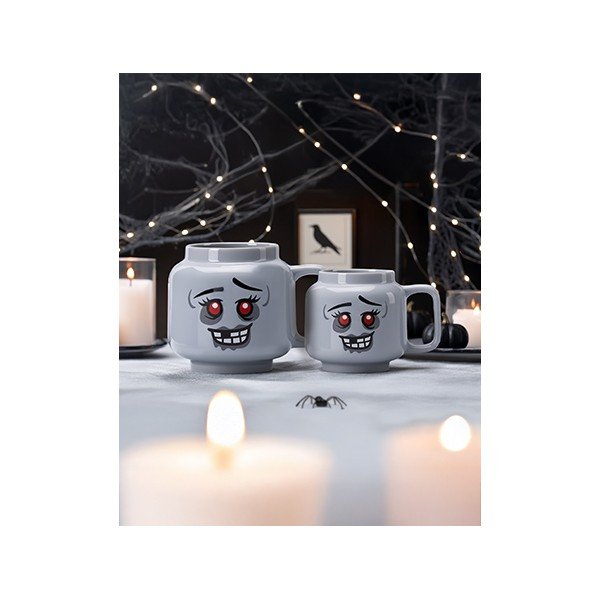 Sivý keramický detský hrnček na latte 530 ml Zombie – LEGO®-image-2