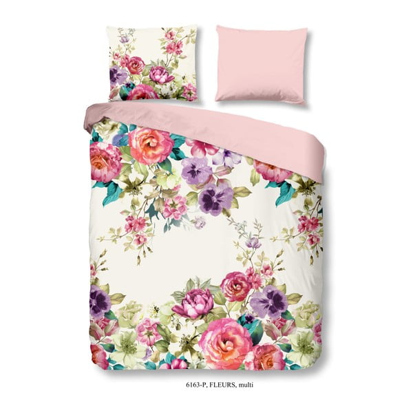 Bavlnené obliečky na dvojlôžko Good Morning Fleurs, 200 × 240 cm