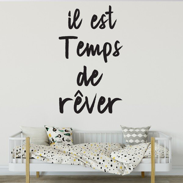 Čierna samolepka Ambiance Quote Temps De Revere-image-1