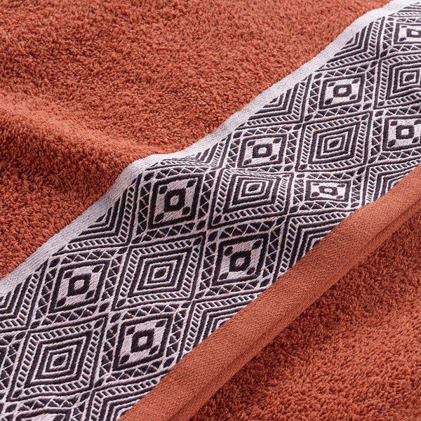 Froté bavlnená osuška v tehlovej farbe 90x150 cm Esteban – douceur d'intérieur-image-2