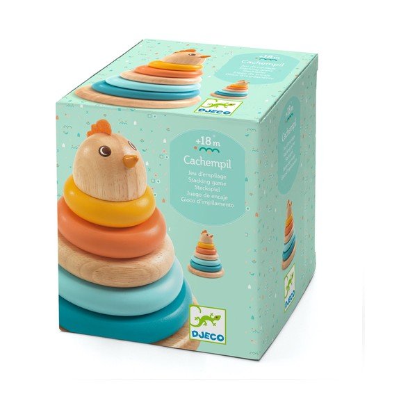Detská drevená skladacia hračka Djeco Hen-image-3