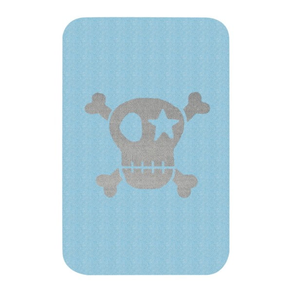 Detský modrý koberec Zala Living Skull, 67 × 120 cm